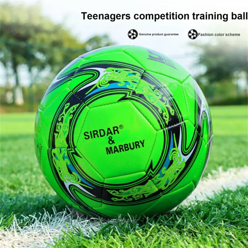 SIRDAR Size 4 5 Size Soccer PVC Machine Stitched Soccer Ball Unisex Green-3
