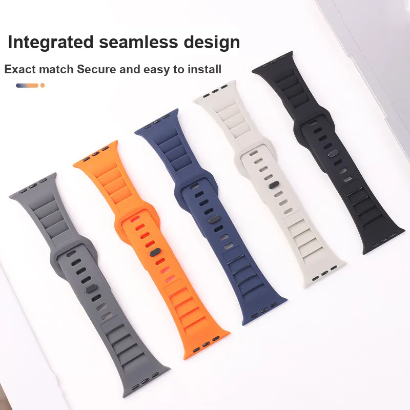 CHRROTA Watch Band Apple Compatibility Silicone Material-1