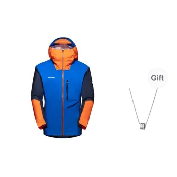 MAMMUT Nordwand Waterproof And Breathable Windproof Windbreaker Jacket Unisex Egret Blue Comes With Necklace