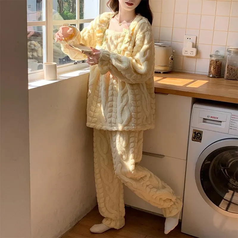 Sleeping Beauty Pajama Set Women's Yellow-5