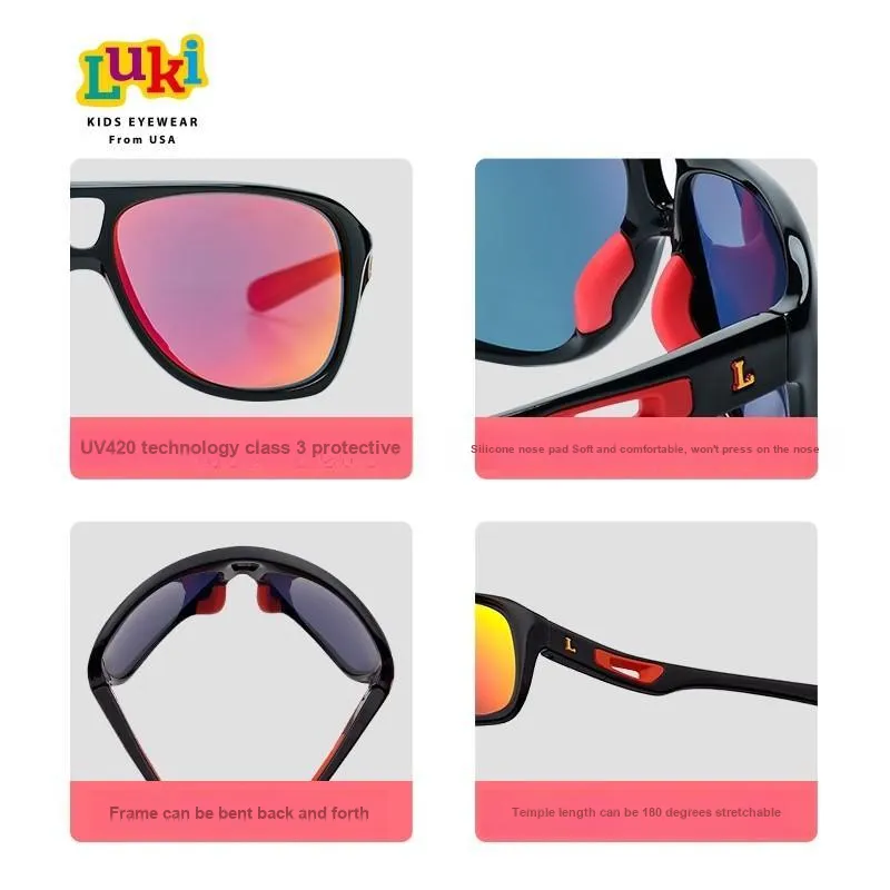 LUKI TR/Memory Plastic Aviator Sunglasses Kids'-6