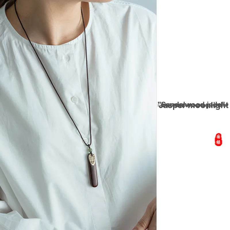 Guo Lu Red Sandalwood Pendants Women's-2