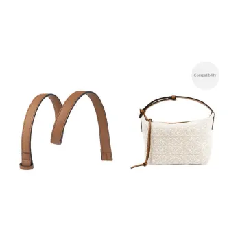 Cow Leather Bag Shoulder Strap Women's Brown/Black
