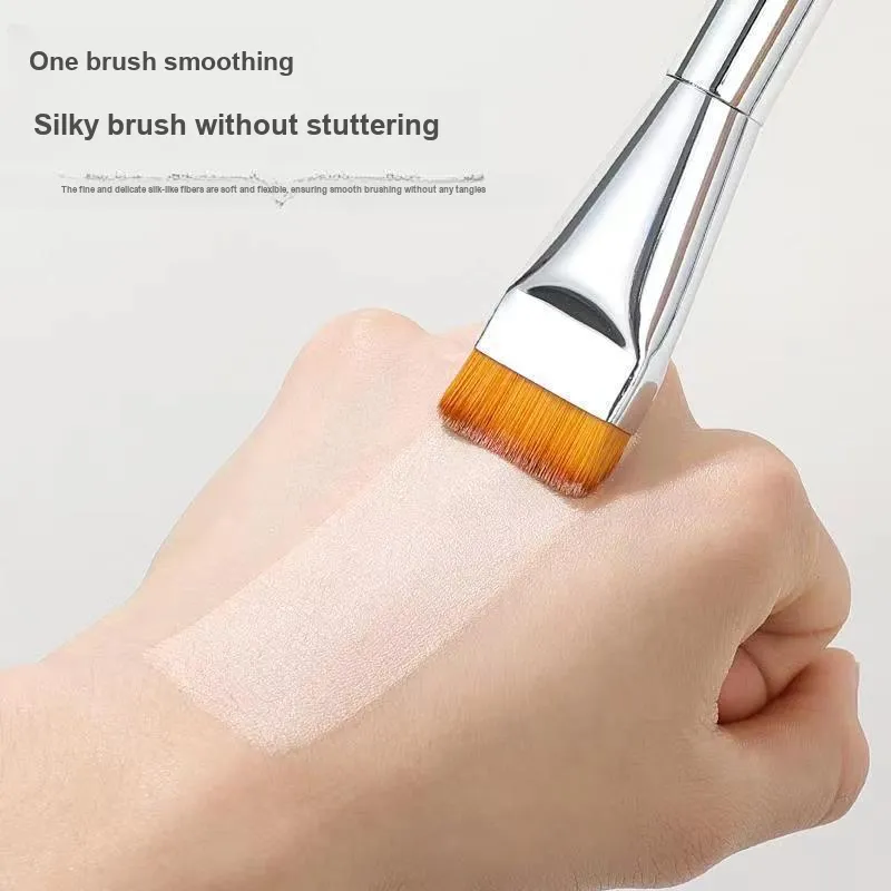 XIBI Flat Head Foundation Brush Thickened Bristles Quick Application And Coverage For Lazy Makeup Brush-2