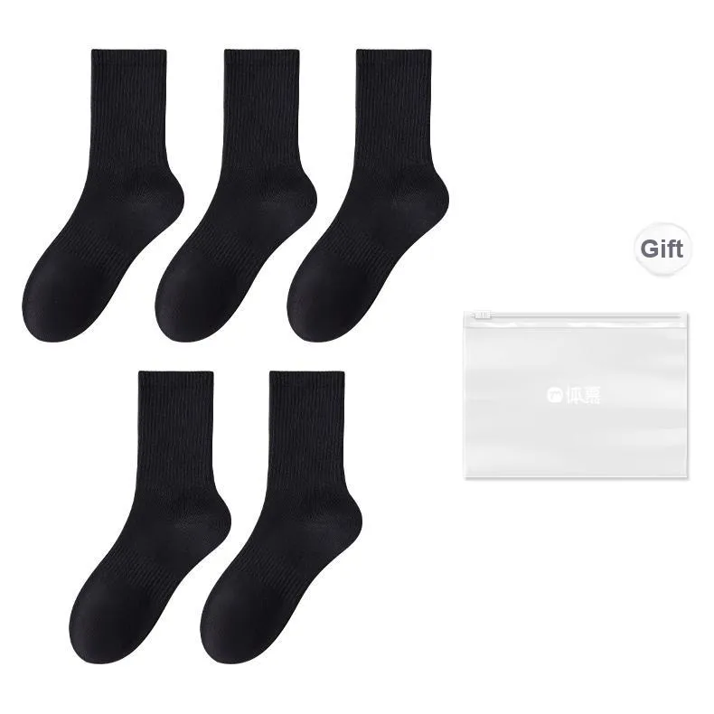 Temooues Mid Calf Socks Unisex Shopping Bag 2 Pack-17