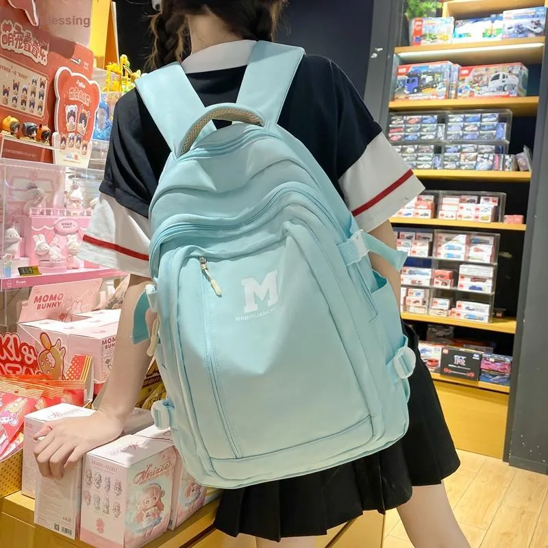 Travel Nylon Backpack Women's Black/Pink/White/Yellow/Light Green-20