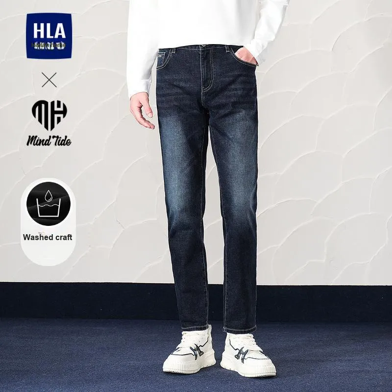 HLA The Heart Is The Series Jeans Men Blue Gray Denim Gradient Dark 87-2