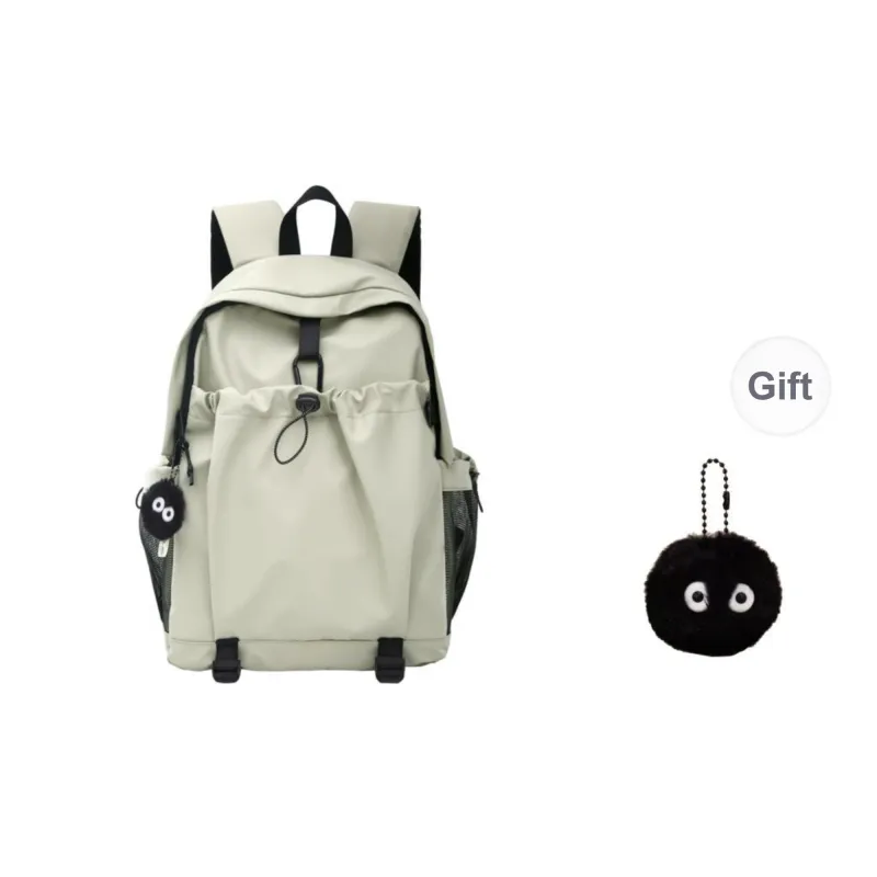 GOBLIN SHARKS 1759 Laminated Oxford Cloth Backpack Large Size Unisex Orange/Khaki/Black/Gray/Pea Green-28