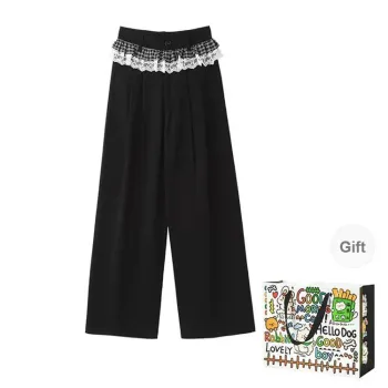 BVODE Casual Pants Women's Black Shopping Bag