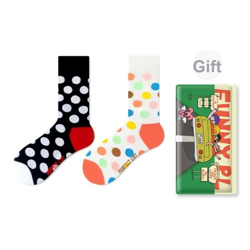 PL Полка Дот Тонкие Модные Носки AC Унисекс MID Носки до Икры