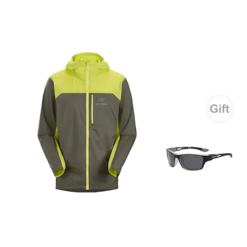 Arcteryx Squamish Windbreaker Jackets Men Misty Green/Racing Green+Free Eyeglasses