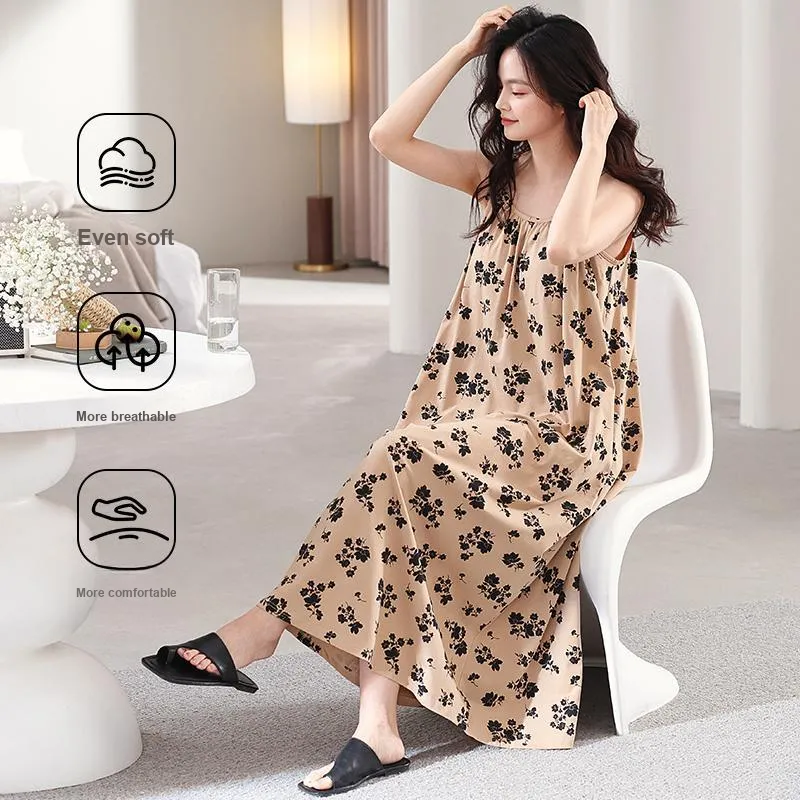 FENTENGCARE Nightgown Women's Khaki-6