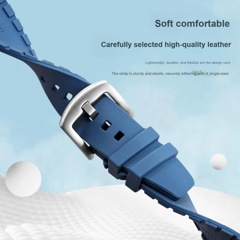 SHIRUI Accessories Watch Bands 22/23mm Men's Watches Fluoroelastomer BaoPao 499-28