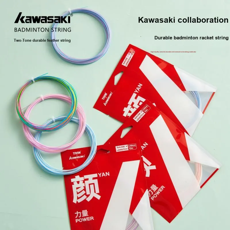 Kawasaki Hongyan Durable Type Badminton Racket Strings Two Tone Threads Training Competition Specialized Unisex-2