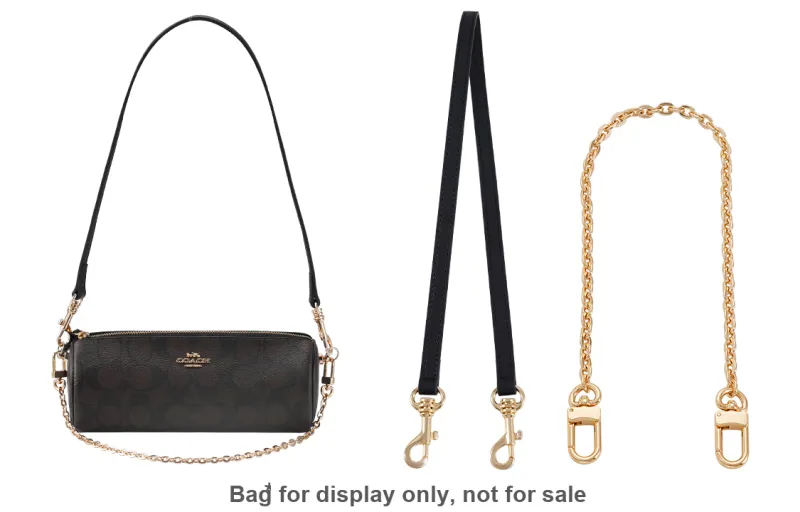 Lan Bao Fan Metal Shoulder Strap, Bag Accessory Women's Gold Tone-113