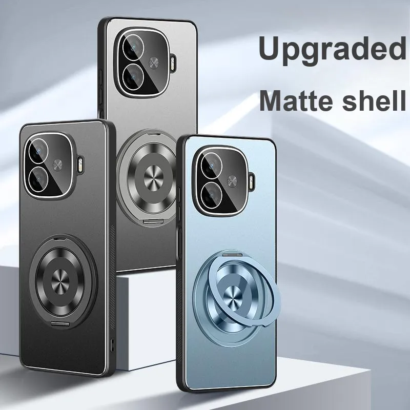 YUBEN Acrylic Material 360 Degree Rotating Stand Phone Cases Compatibility IQOO 13/12/11/Neo 10/9/8/7/6/Z9/Tubo/Pro-12