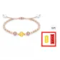 Lucky Four-Leaf Clover Rope Bracelet[Pink Cord]
