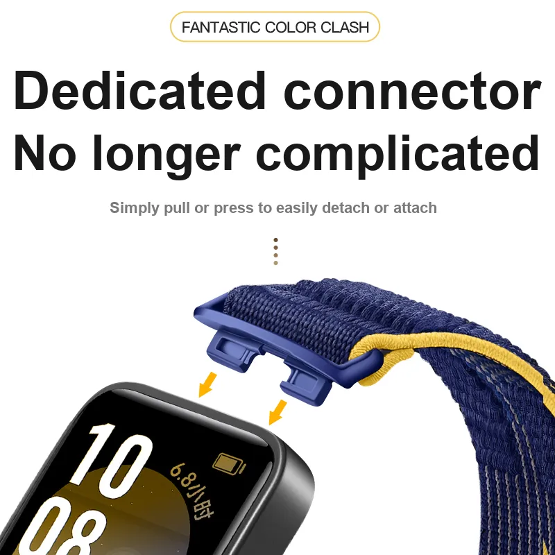 IBOANN Watch Band Huawei Compatibility 22.5cm Nylon Material-5