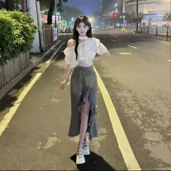 FLIM Two Piece Skirt Sets Women's