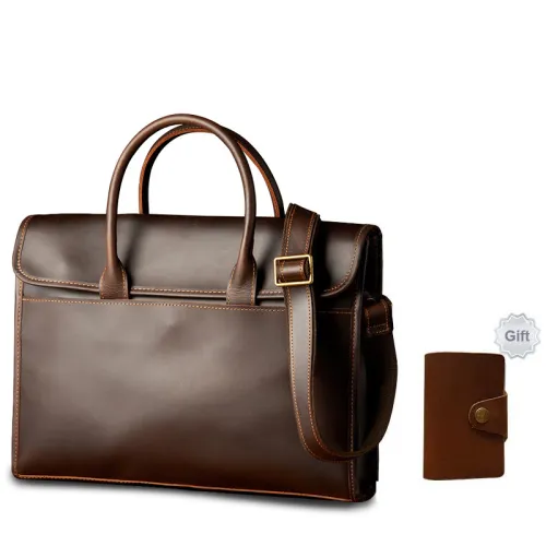 Simple & Nature Briefcases Dark Brown