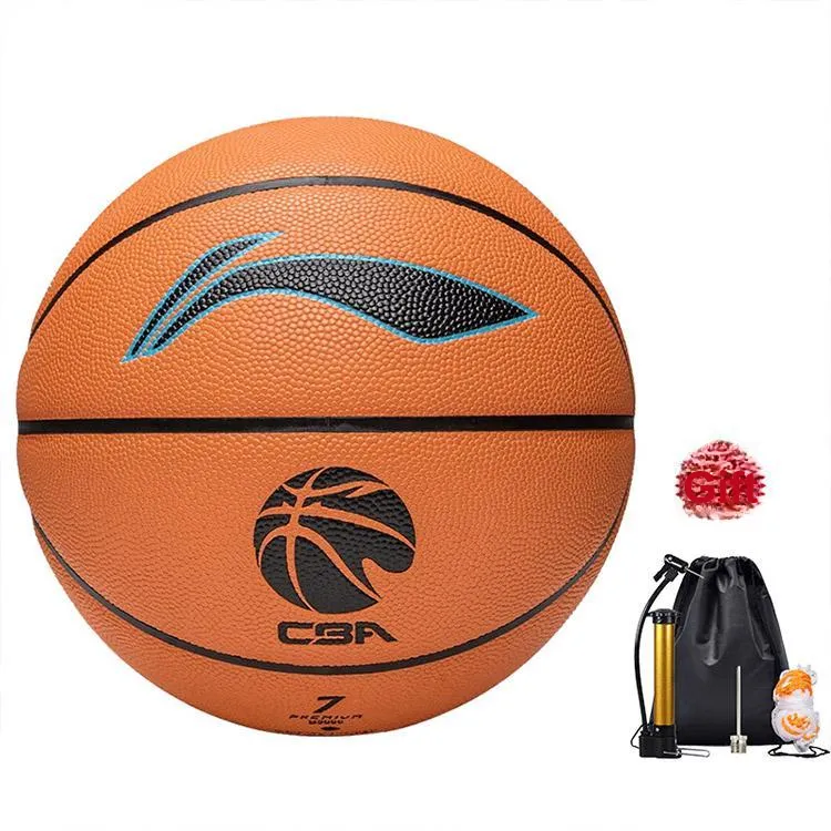 LiNing Microfiber Leather Basketball Yellow Size 7 Standard Match Unisex-5