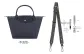 [Graphite Gray]86-103cm Crossbody Shoulder Strap Set[Top Grain Cow Leather]