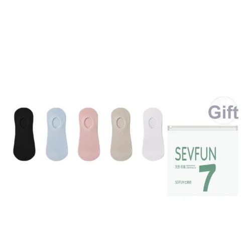 7 SEVFUN No Show Носки Женские Сумка для покупок 5 пар