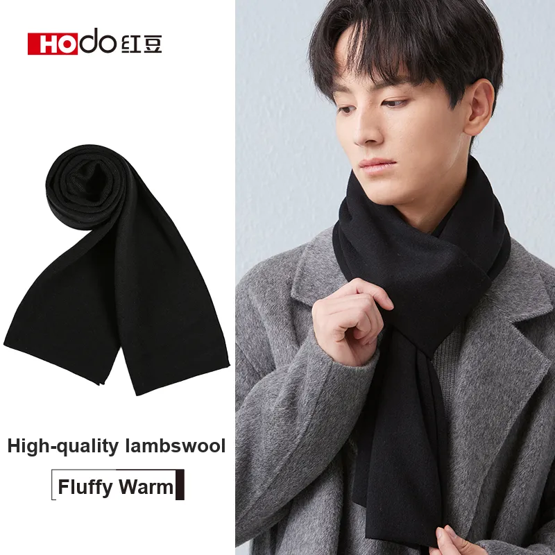 Red Bean 4.2% Wool Knitted Fabric Knit Scarf Men's-24