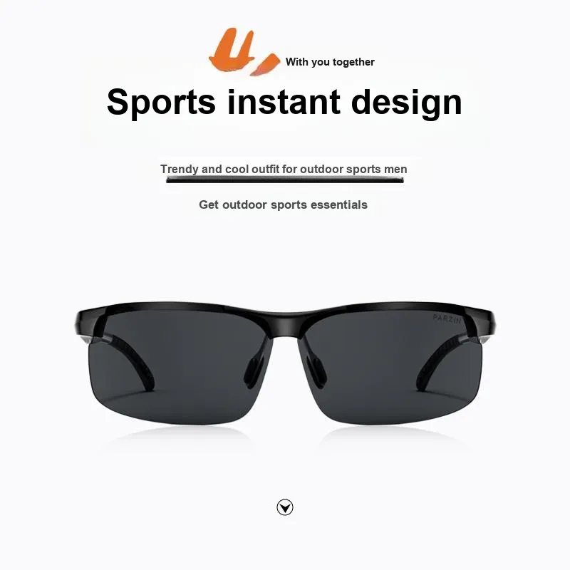 PARZIN Rectangular Sunglasses Men's-4