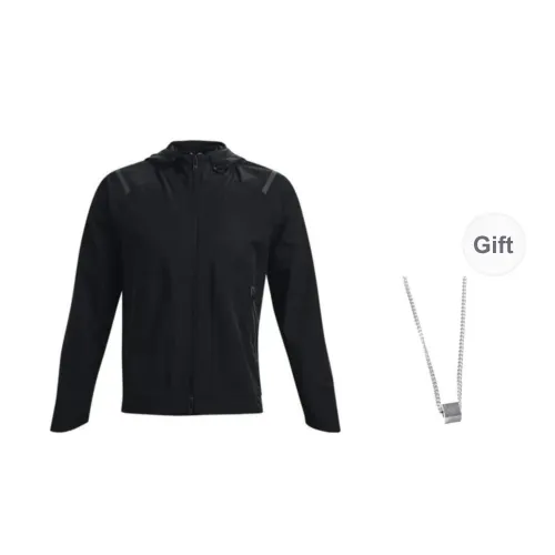 Under Armour UA Sun Protection Series Jackets Coats Men's Black Comes With Necklace