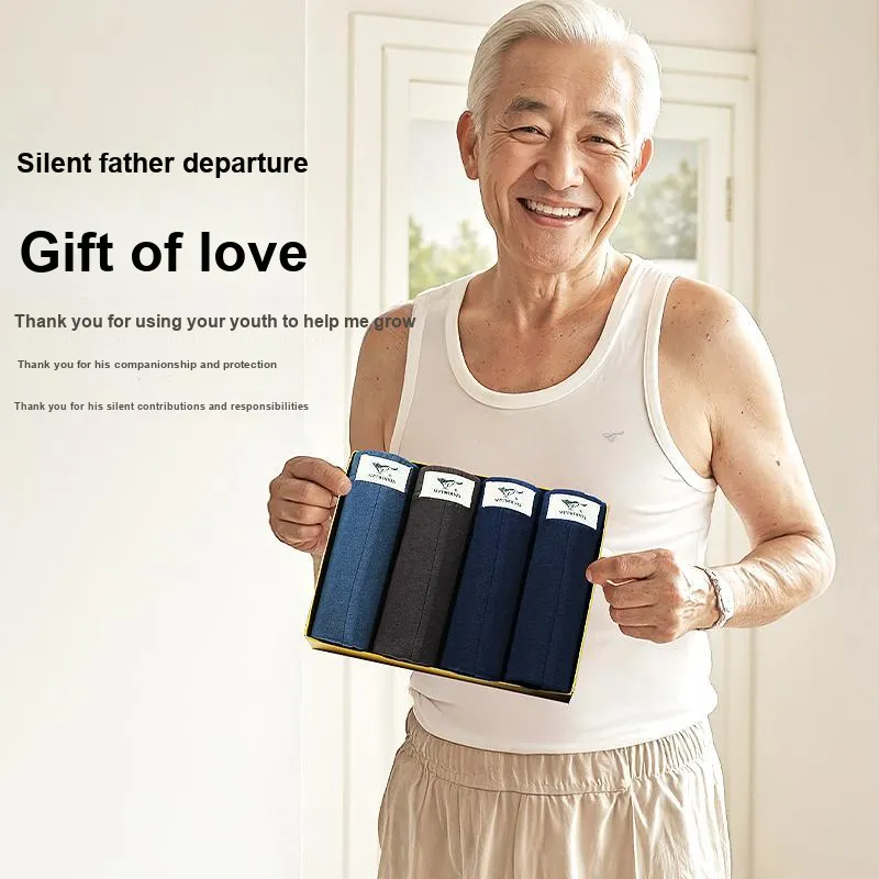 SEPTWOLVES Underpants Men's 4 Piece Gift Box Set+Shopping Bag-11