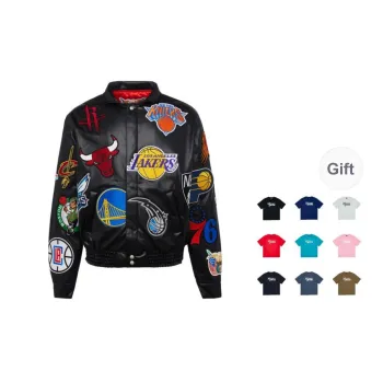 JEFF HAMILTON X Nba Collage Vegan Leather Jacket