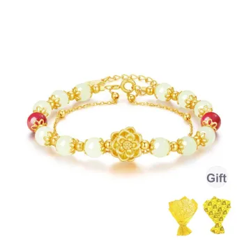 Central Fashion Bracelets Pale Greenish White Jade Women's