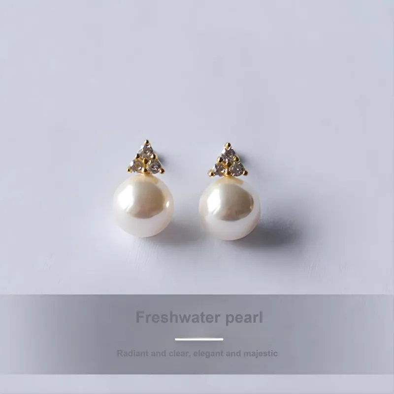 Taste The Color Pearl Stud Earrings Women's-7