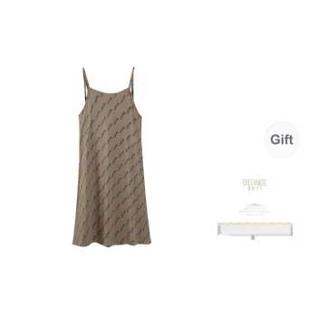 XIA.WA.ZHI.XIU Nightgown Women's Gift Box Set Coffee