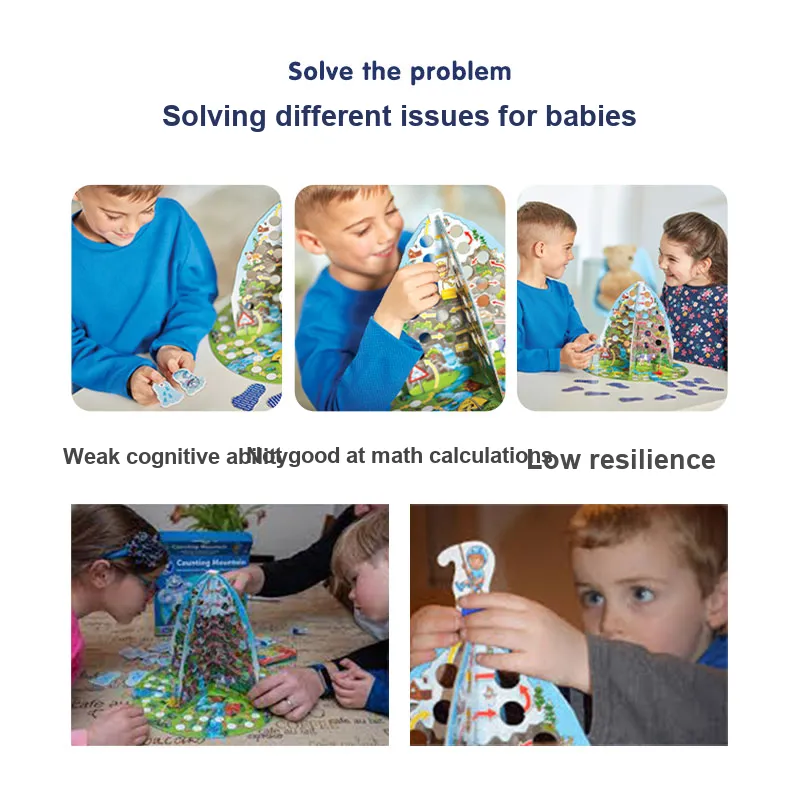 KUAIMANHU Counting Mountain Addition And Subtraction Sensory Enlightenment Board Games-3