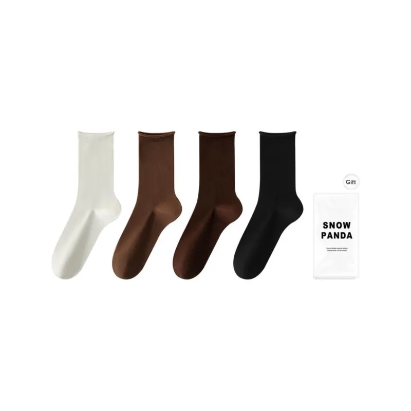 XXLLG Mid Calf Socks Women's Shopping Bag 4 Pack-0