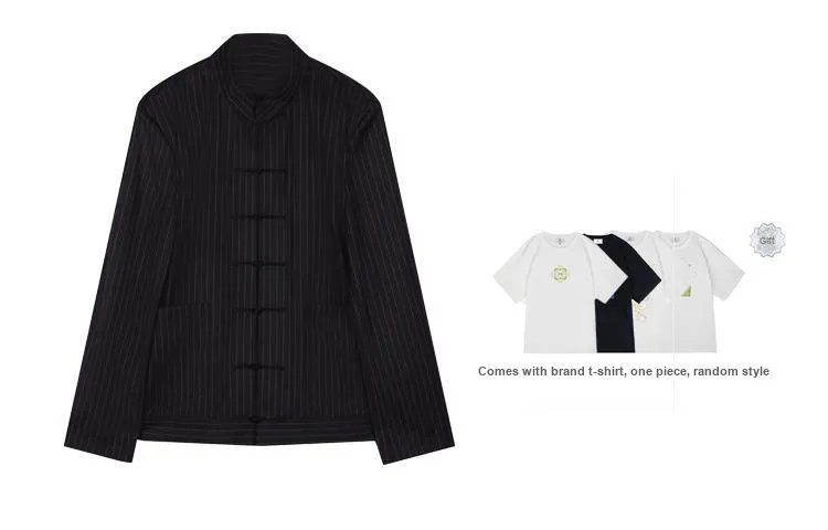 Cheng Jin Yi Bureau Loose Fit Jacket Men's Black-0