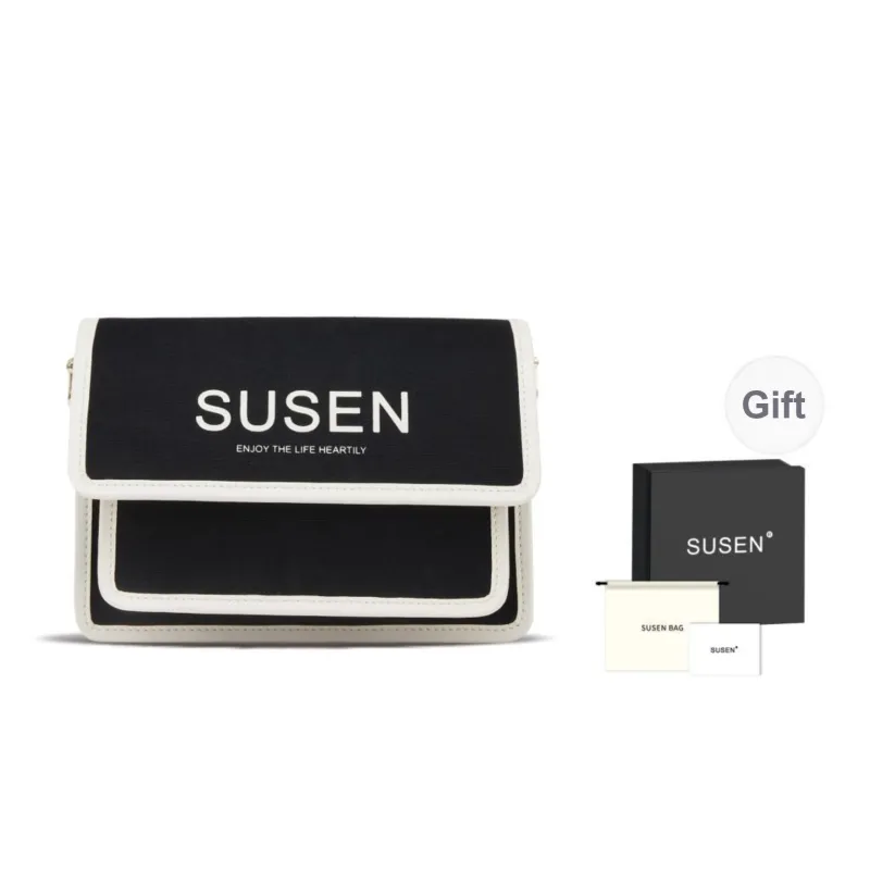 SUSEN Canvas Shoulder Bag, Crossbody Bag Women's-2