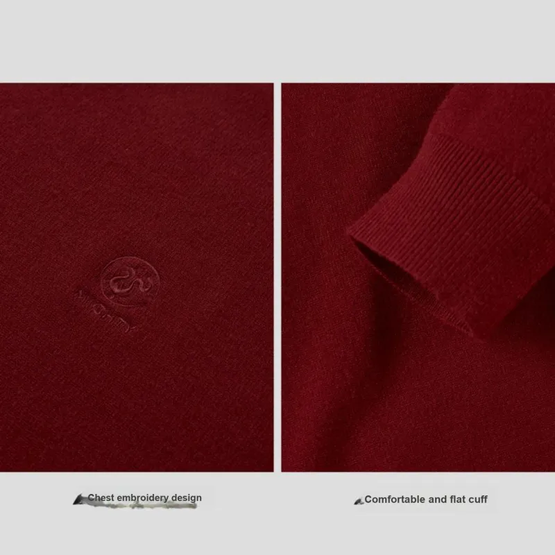 HLA Knitwear Men Dark Red W7-3