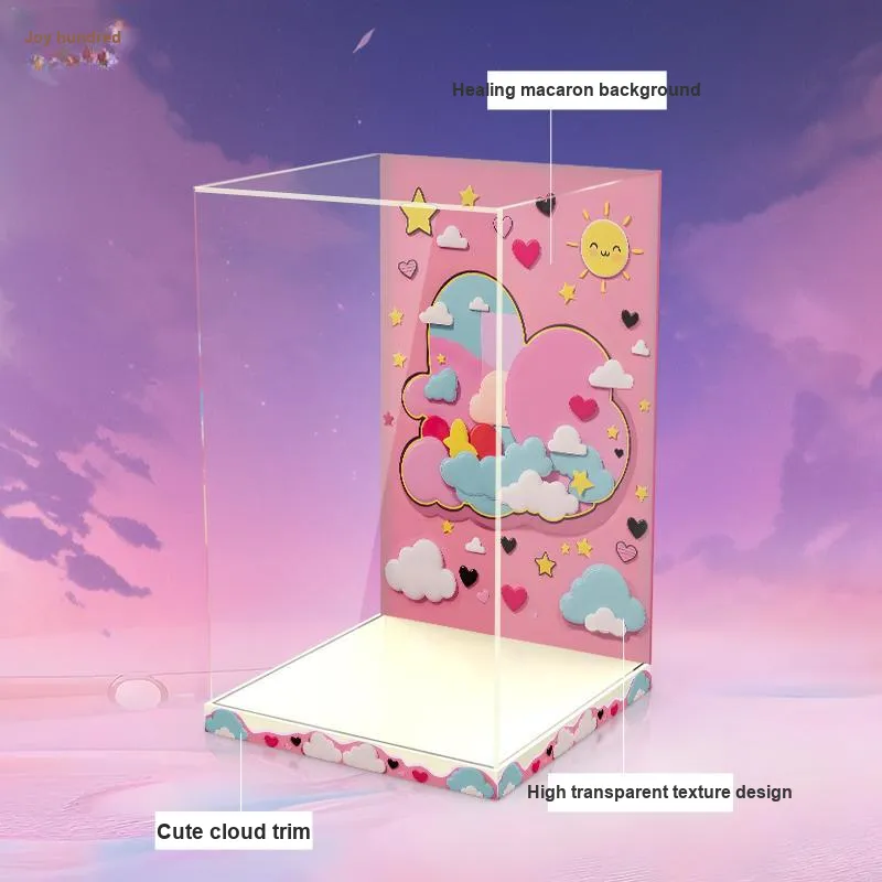 LIGHT YOUR BRICKS Compatibility Pop Mart SPACE MOLLY 400% Sanrio Family Collection Display Case Model Accessories-1