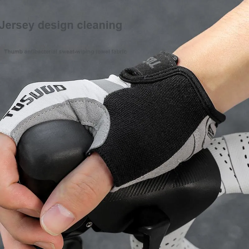TOSUOD Cycling Glove Outdoor Unisex Back Of Hand Nylon Lycra Fabric; Polyester, Elastane White/Black/Brown-9