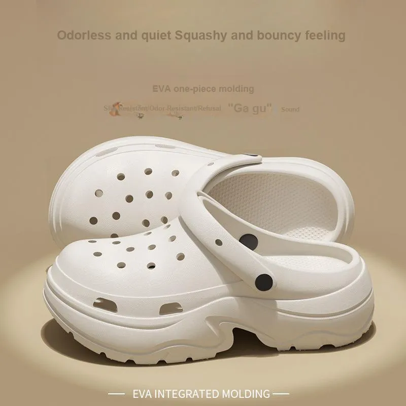 ECAC Summer Platform Puff Slip Resistant Soft Sole Eva Slippers-1