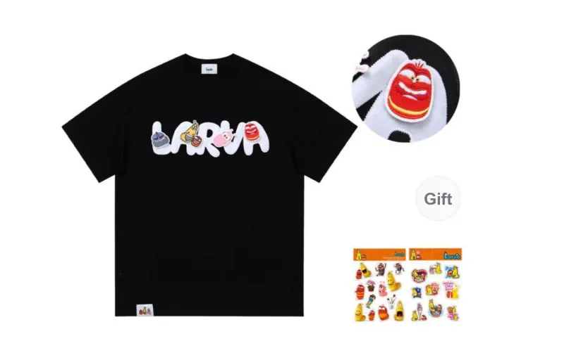 COMIC LARVA T Shirts Unisex-5