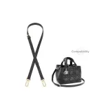 1.8cm Width Black Crossbody Plain Weave Shoulder Strap