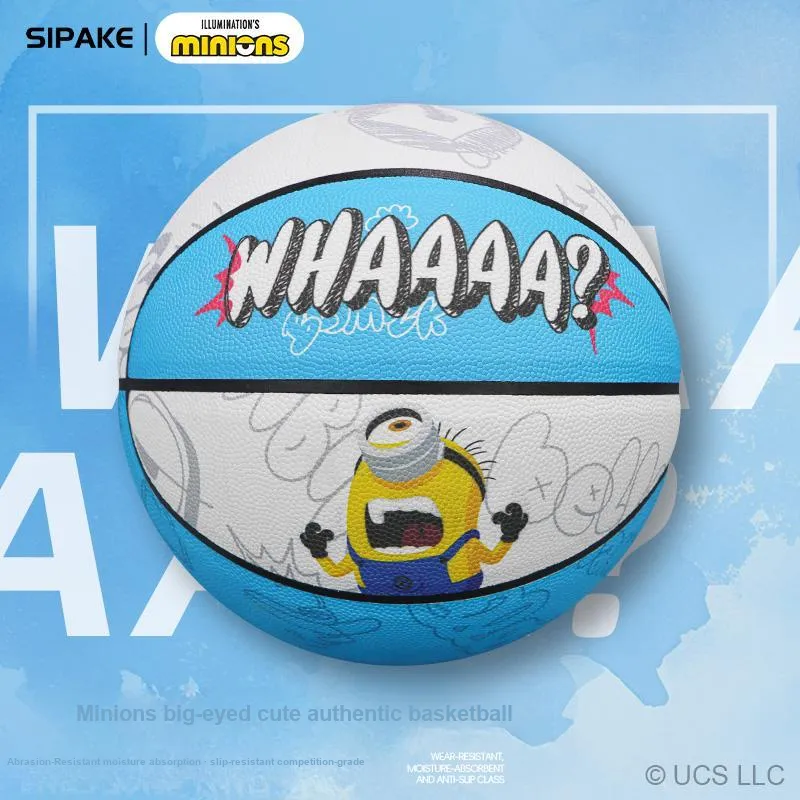 SIPAKESPORT x MINIONS PU Basketball WHA Blue White Size 7 Training Unisex-5