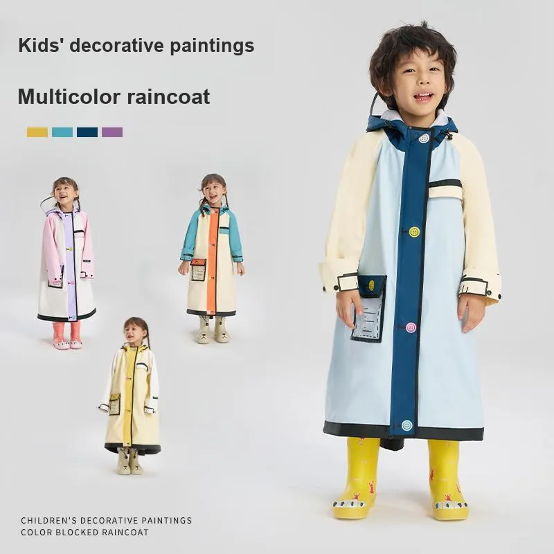 RAINFREEM Kids' Raincoat With Backpack Attachment-3