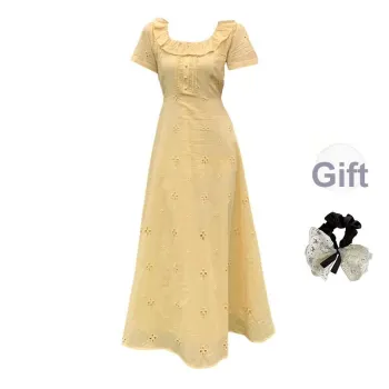 PAVEA Short Sleeved Dress Women's Yellow