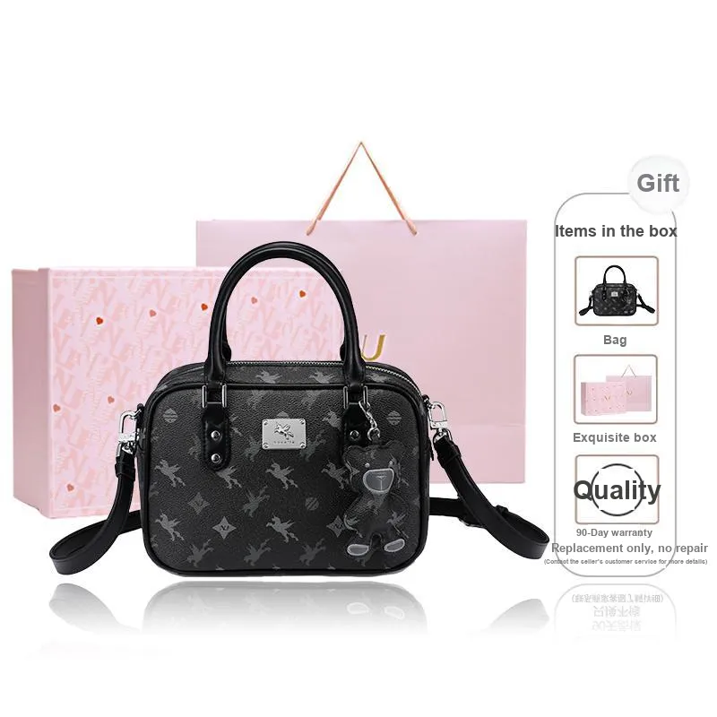 NUCELLE PVC Boston Mini Shoulder Bag Toast Bag Crossbody Bag Handbag Women's Multicolor-15
