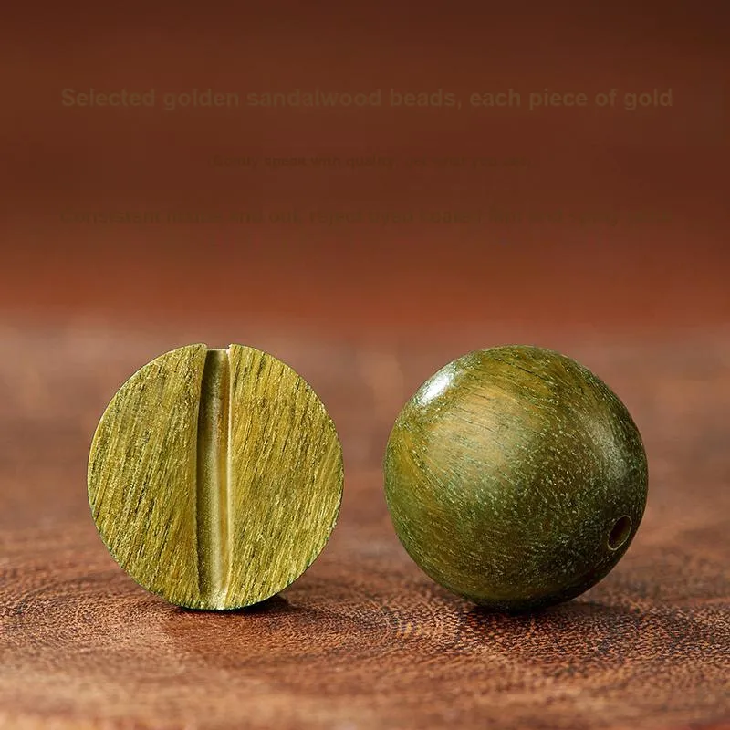 Yi Mingju Green Sandalwood Bracelets Men's-6